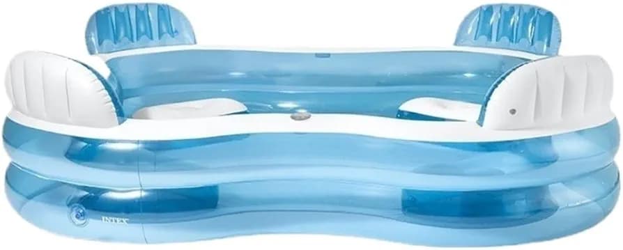 Intelligent PVC Intex Swim Center Family Lounge Pool With Pump Inflatable Swimming Pool (Multicolor) 56475NP