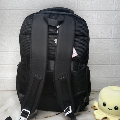 BLACK ZIG ZAG PRINT SCHOOL BAG (6027)