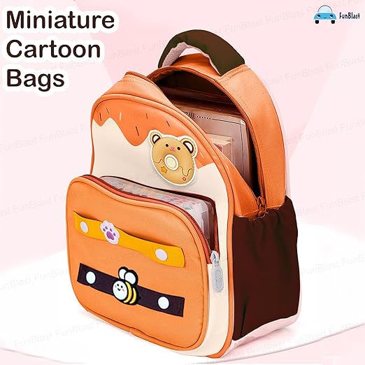 FunBlast Kids Backpack – Mini Cartoon Bags for Preschoolers & Toddlers, (Multicolor) 258-1B
