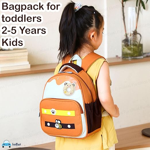 FunBlast Kids Backpack – Mini Cartoon Bags for Preschoolers & Toddlers, (Multicolor) 258-1B